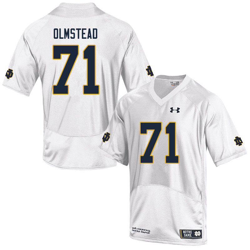 Men #71 John Olmstead Notre Dame Fighting Irish College Football Jerseys Sale-White